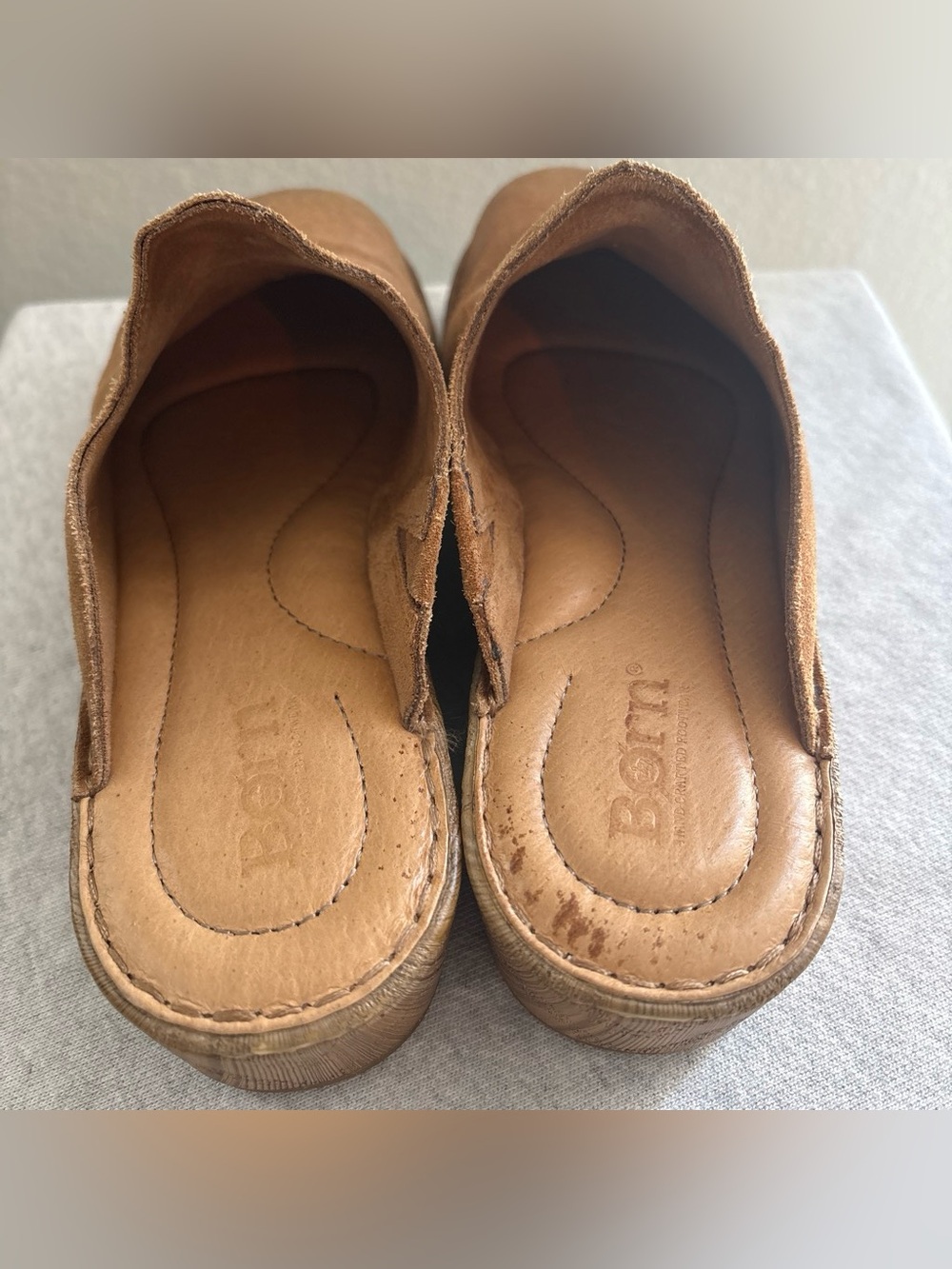 Born Women's Tan Suede Slip-On Clogs - Picture 4 of 7